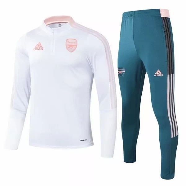 Survetement Arsenal 2021-22 Blanc Vert Rose